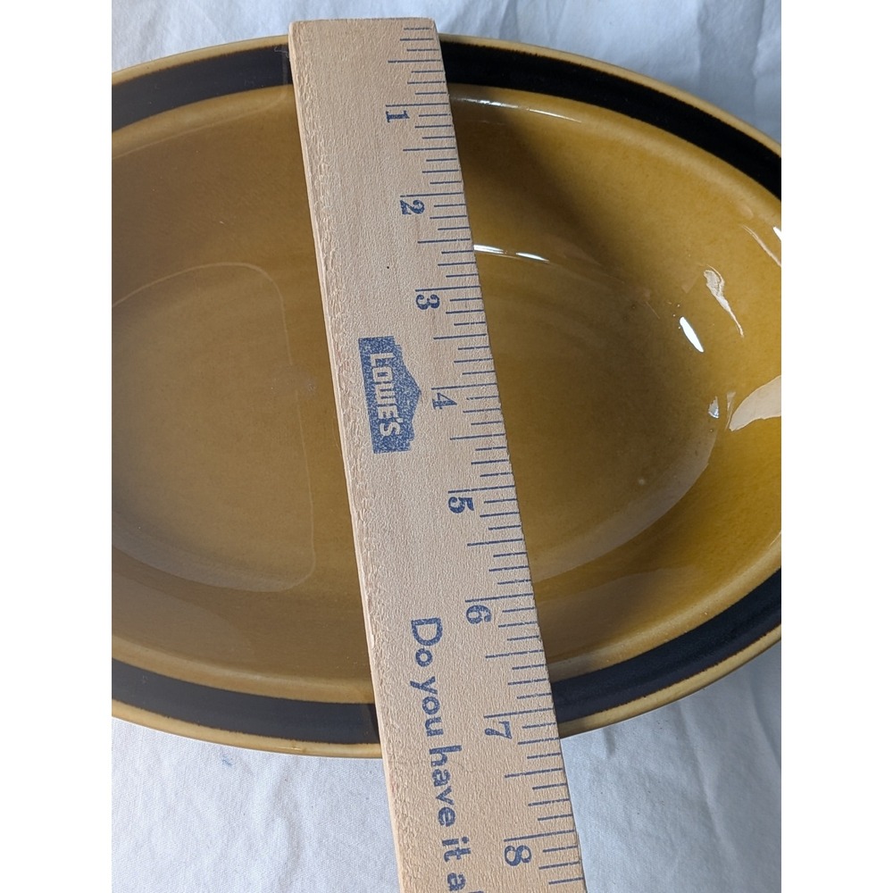 Designers Collection Stoneware Japan Honey Oval Serving Bowl Hand Decorat 9.75in - Picture 9 of 9